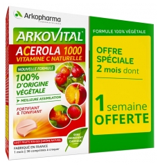 Arkopharma Acerola 1000 Pack von 2 x 30 Tabletten