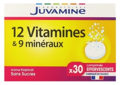 Juvamine 12 Vitamines &amp; 9 Minéraux 30 Comprimés Effervescents