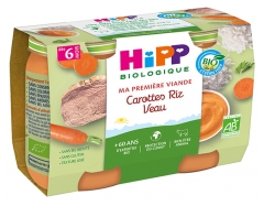 HiPP Mein Erstes Fleisch Karotten Reis Kalbfleisch ab 6 Monaten Bio 2 Töpfe
