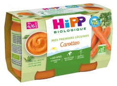 HiPP Mes Premiers Légumes Carottes dès 4/6 Mois Bio 2 Pots