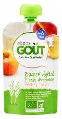 Good Goût Brassé Végétal Épeautre Pêche Pomme dès 6 Mois Bio 90 g