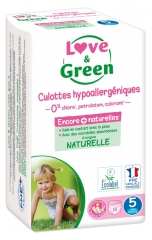 Love &amp; Green Culottes Hypoallergéniques 18 Culottes Taille 5 (12-18 kg)