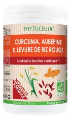 Phytoceutic Curcuma Aubépine et Levure de Riz Rouge Bio 60 Comprimés