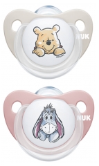 NUK 2 Silicon Soothers Disney Baby 0-6 Months