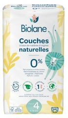 Couches Naturelles 44 Couches Taille 4 (7-18 Kg)