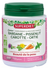 Superdiet Quatuor Bardane Beauté de la Peau Bio 150 Gélules