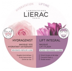 Lierac Duo Hydragenist Masque SOS Hydratant Oxygénant 6 ml + Lift Integral Masque Lift Flash 6 ml