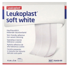 Essity Leukoplast Soft White Sparadrap à Bonne Tolérance Cutanée 4 cm x 5 m