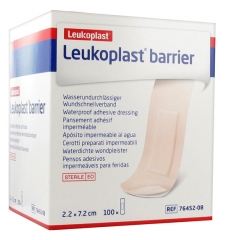Essity Leukoplast Barrier 100 Waterproof Adhesive Bandages 2.2 x 7.2 cm