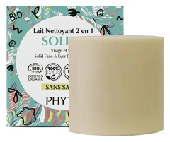 Phyt's Lait Nettoyant 2en1 Solide Visage &amp; Yeux Bio 48 ml