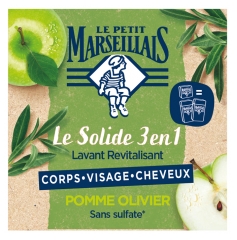 Le Petit Marseillais Le Solide 3en1 Lavant Revitalisant Pomme Olivier 80 g