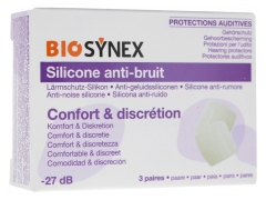 Biosynex L&auml;pin&auml;kyv&auml; Silikoninen Kuulosuojaimet 3 Paria