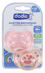 Dodie 2 Sucettes Anatomiques Silicone 18 Mois et + N°A90