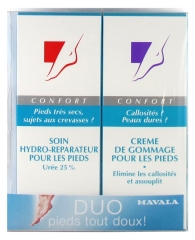 Mavala Soin Hydro-Réparateur pour les Pieds 50 ml + Crème de Gommage pour les Pieds 75 ml