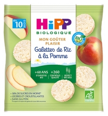 HiPP Mon Goûter Plaisir Galettes de Riz à la Pomme dès 10 Mois Bio 30 g