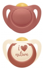 NUK For Nature 2 Natural Rubber Soothers 0-6 Months