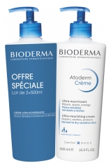 Bioderma Atoderm Ultra-Nährende Creme Ohne Duft Packung von 2 x 500 ml