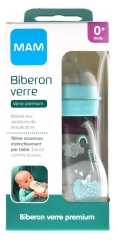 MAM Biberon Verre Premium 170 ml 0 Mois et + Débit 1