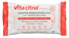 Vita Citral 3in1 Chusteczki Dezynfekujące 12 Chusteczek