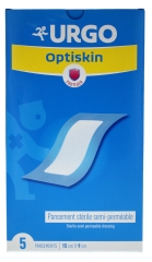 Urgo Optiskin Sterilus Pusiau Pralaidus Tvarstis 15 x 9 cm 5 Tvarstukai