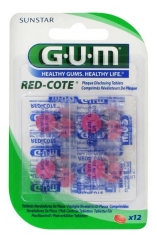 GUM Red Cote Révelateurs de Plaque Dentaire 12 Comprimés