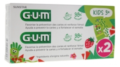 GUM Kids Dentifrice Fluoré 3 Ans et + Lot de 2 x 50 ml