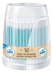 Lotus Bâtonnets Coton Bio 160 Pièces Boîte Rechargeable