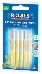 Ricqlès 5 Szczoteczki Międzyzębowe Wielokrotnego Użytku