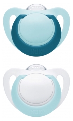 NUK Genius 2 Silicon Soothers 0-6 Months