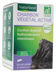 Naturland Carbón Vegetal Activado Orgánico 60 Cápsulas Vegetales