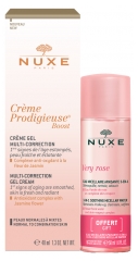 Nuxe Crème Prodigieuse Boost Crème Gel Multi-Correction 40 ml + Very Rose Eau Micellaire Apaisante 3en1 40 ml Gratis