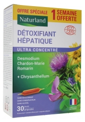 Naturland Organiczny Detoksykator Wątroby 30 Ampułek do Picia po 10 ml w tym 7 Ampułek Gratis