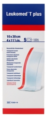 Essity Leukomed T Plus 5 Medicazioni Sterili Trasparenti Assorbenti 10 x 30 cm