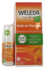 Weleda Huile de Massage à l\'Arnica 200 ml + Déodorant Argousier Roll-On 24H 50 ml Offert