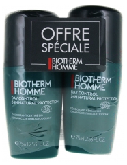 Biotherm Homme Day Control 24H Protección Natural Bio Roll-On Lote de 2 x 75 ml