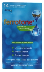 Ferrotone Natürliches Eisen + Vitamin C 14 Sachets
