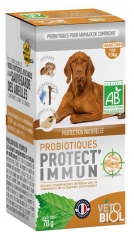 Vétobiol Probiotiques Protect'Immun Grand Chien Bio 78 g (à consommer de préférence avant fin 02/2023)
