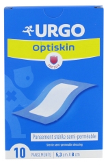 Urgo Optiskin Semipermeabel Steriel Verband 5,3 x 8 cm 10 Verbanden