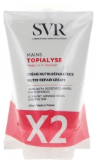 SVR Topialyse Hranilna-popravilna krema za roke, paket 2 x 50 ml
