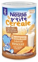 Nestlé P'tite Céréale Dès 6 Mois 5 Céréales Saveur Biscuit 415 g