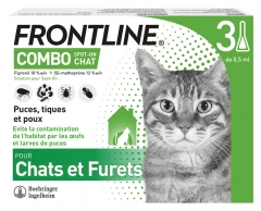 Frontline Combo Spot-On Chats et Furets 3 Pipettes