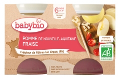 Babybio Fresa Manzana 6 Meses y + Ecológico 2 Botes de 130 g