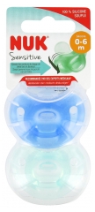 Sucettes vert silicone 0-6 mois NUK