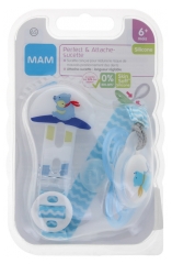 MAM Dummy Perfect & Dummy Clip Silicone 6 Months and +