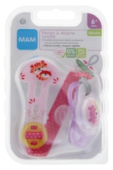 MAM Dummy Perfect & Dummy Clip Silicone 6 Months and +