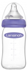 Lansinoh Natural Wave Glass Bottle Slow Flow 160ml