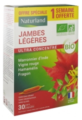 Naturland Jambes Légères Bio 30 Ampoules dont 7 Ampoules Offertes