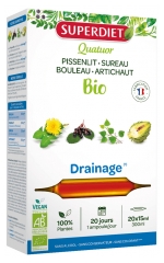 Superdiet Quatuor Pissenlit Drainage Bio 20 Ampul&iacute;