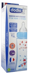 Dodie Bottiglia per L'alimentazione Anticonvulsiva con Tettarella Rotonda 3 Velocità 330 ml Flusso 3 6 Mesi e +