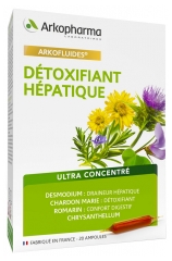 Arkopharma Arkofluides Détoxifiant Hépatique 20 Ampoules